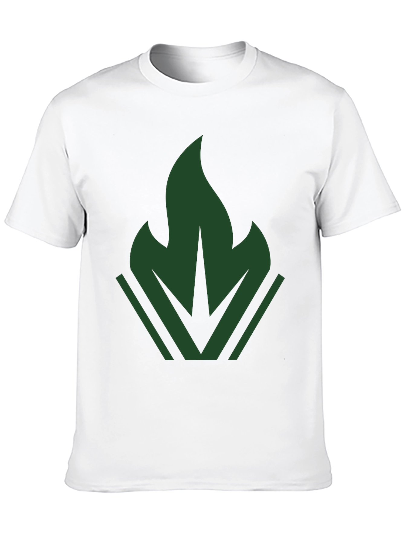 Dark Green Emblem Tee - Modern Casual Style