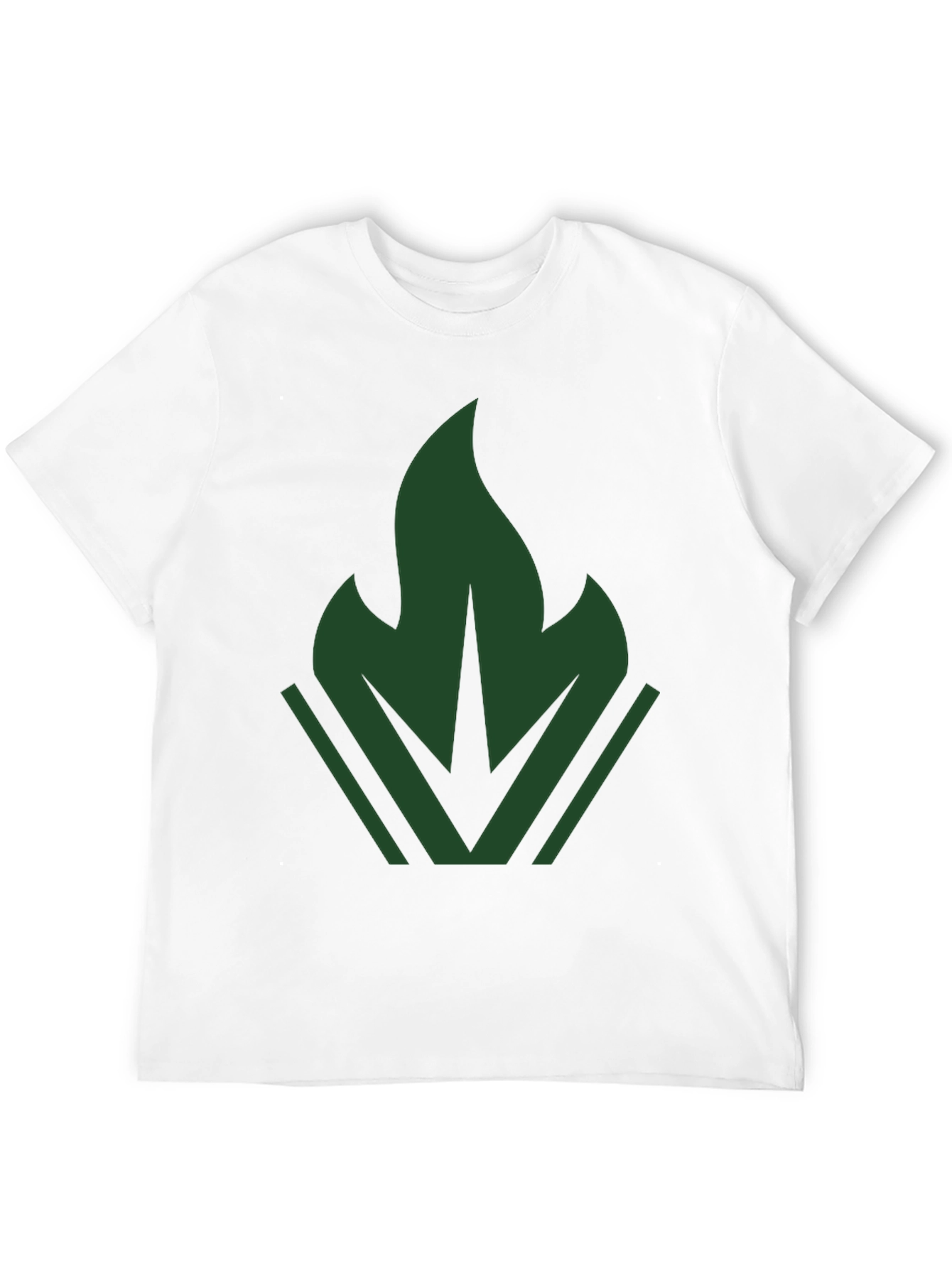 Dark Green Emblem Tee - Modern Casual Style