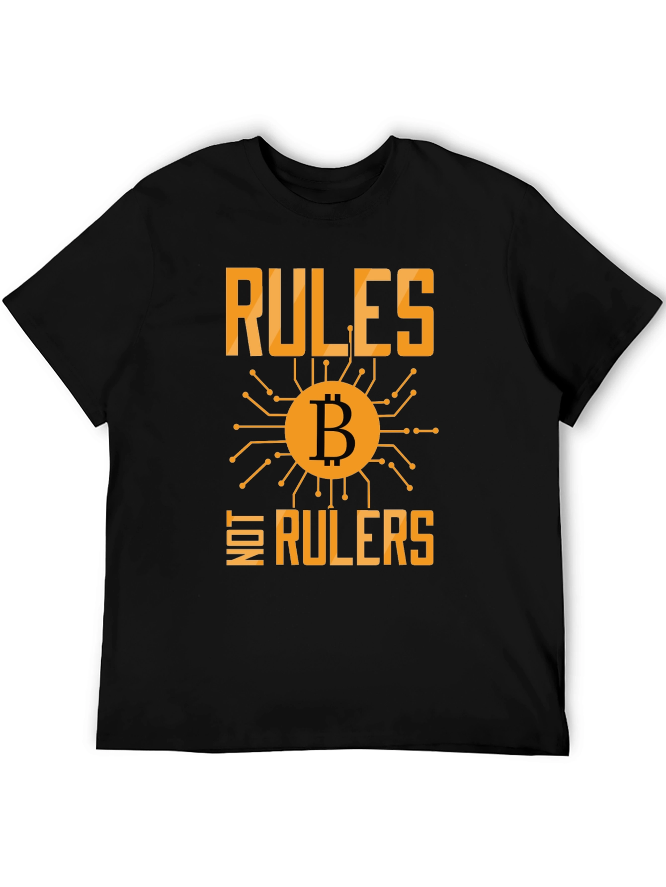 Bitcoin Rules Not Rulers Graphic T-Shirt