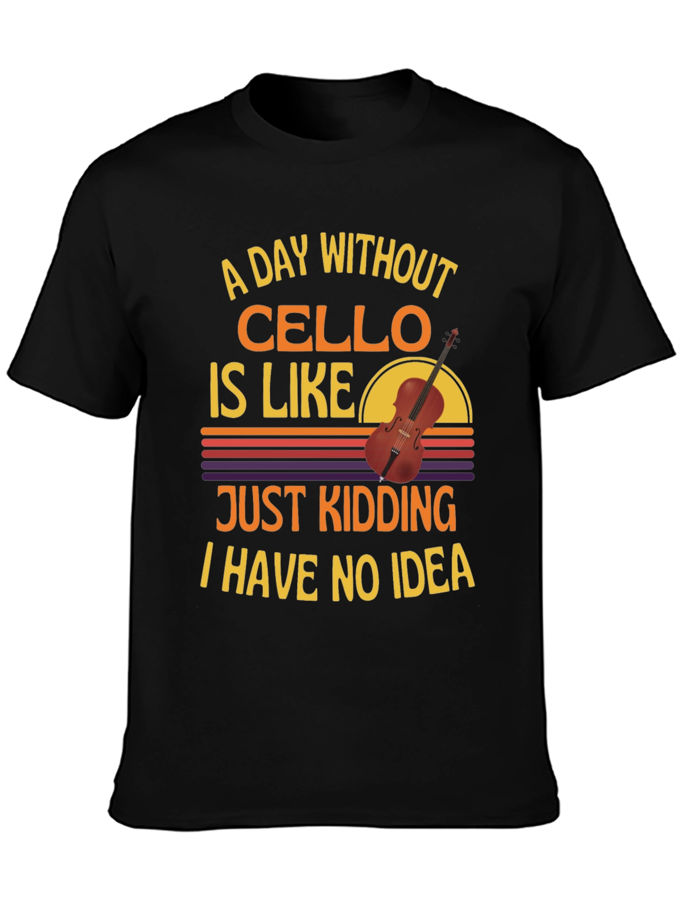 Cello Player Graphic T-Shirt