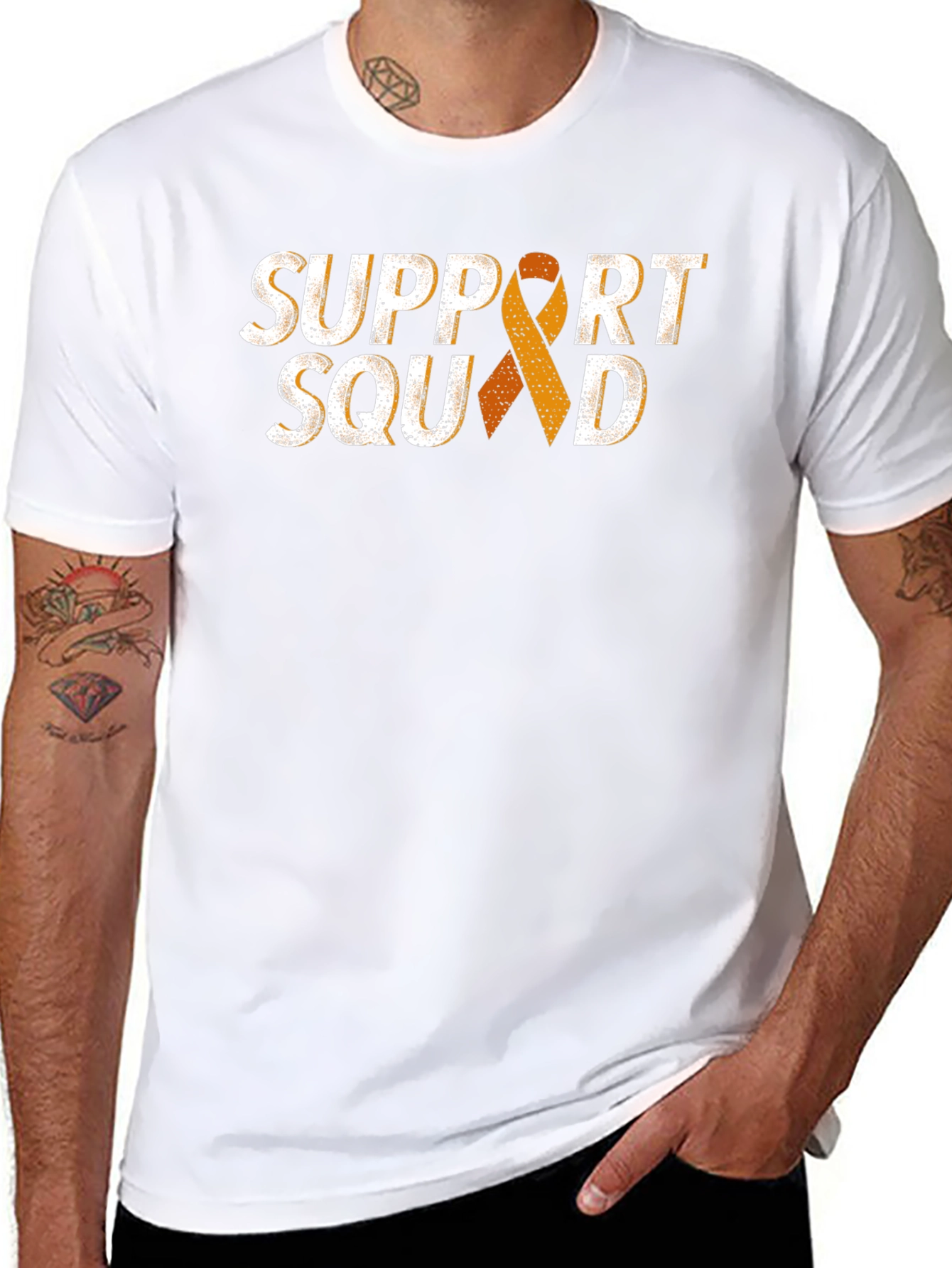 Support Squad T-Shirt - Black Ribbon Awareness Tee