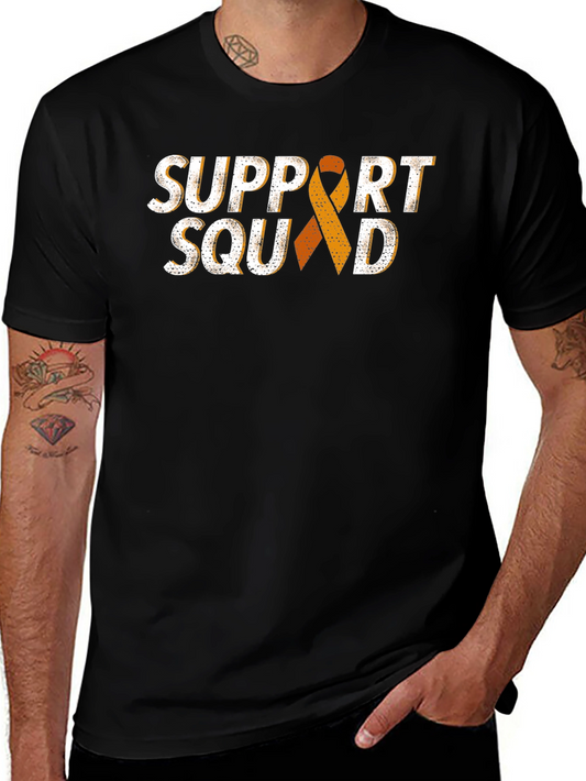 Support Squad T-Shirt - Black Ribbon Awareness Tee
