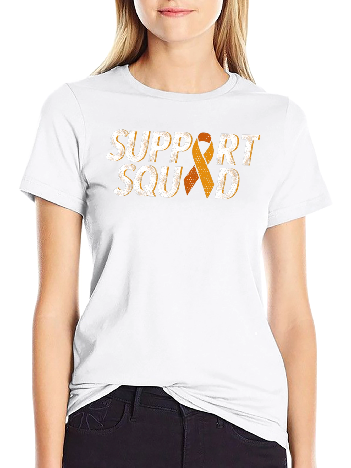 Support Squad T-Shirt - Black Ribbon Awareness Tee