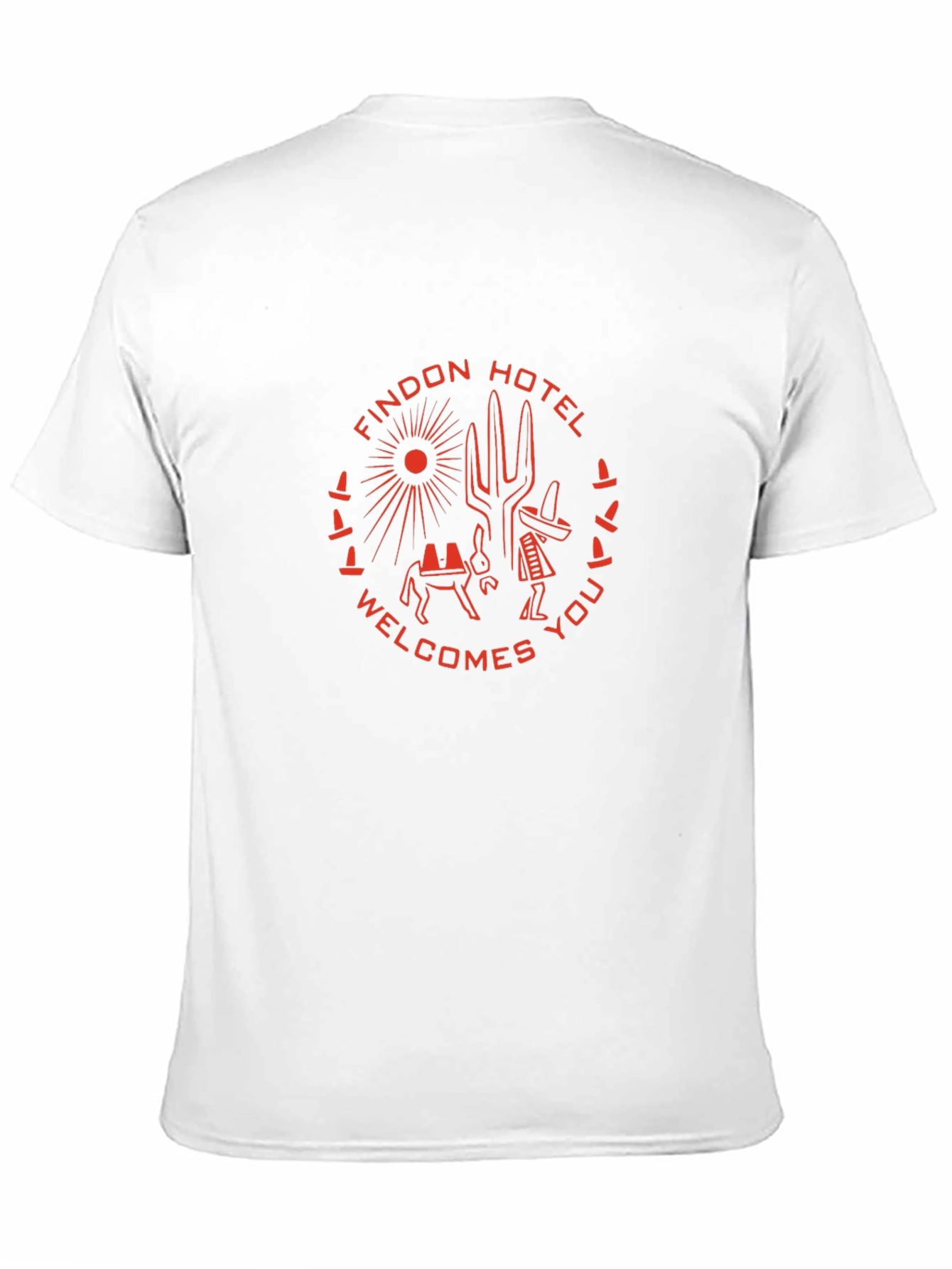Findon Hotel Graphic Tee - Desert Motif Black T-Shirt