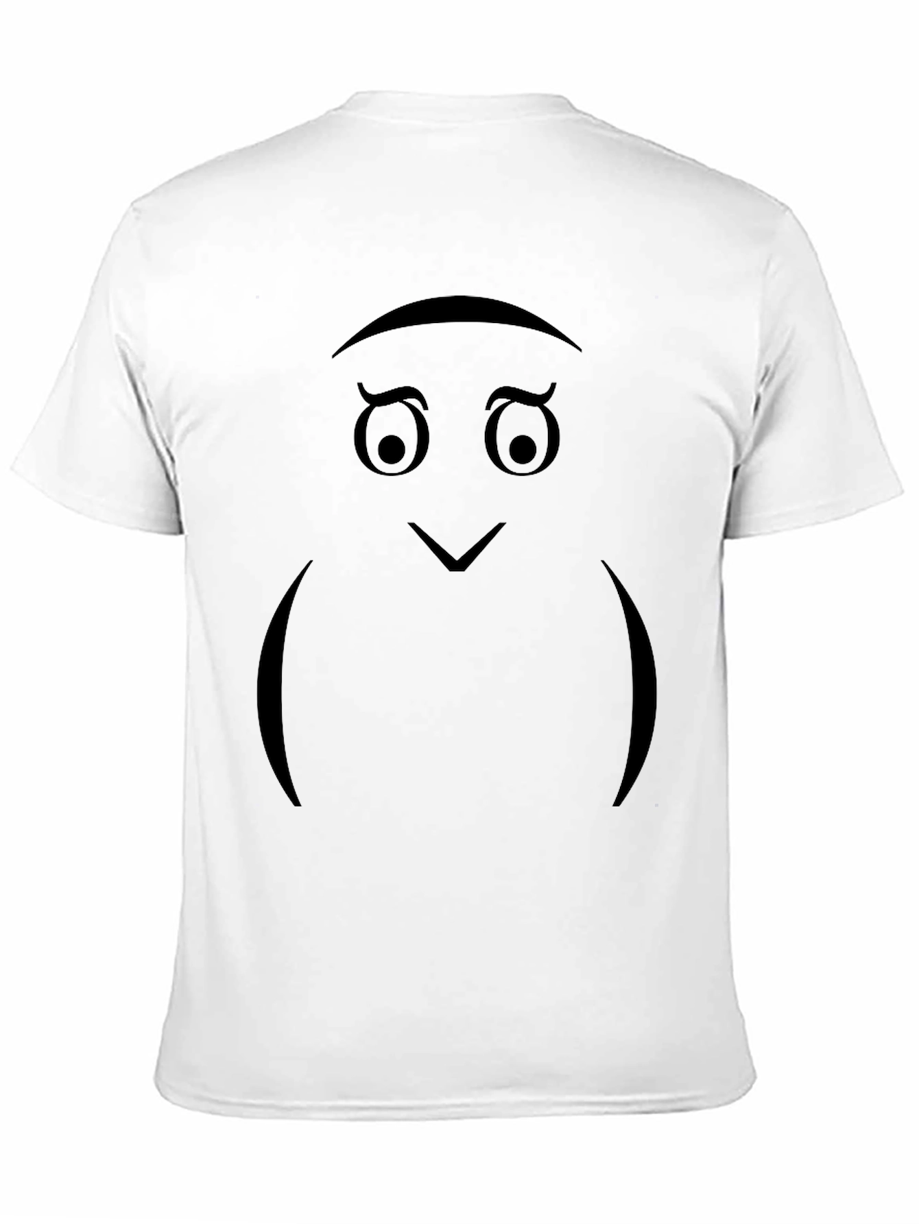Whimsical Owl Face Black T-Shirt