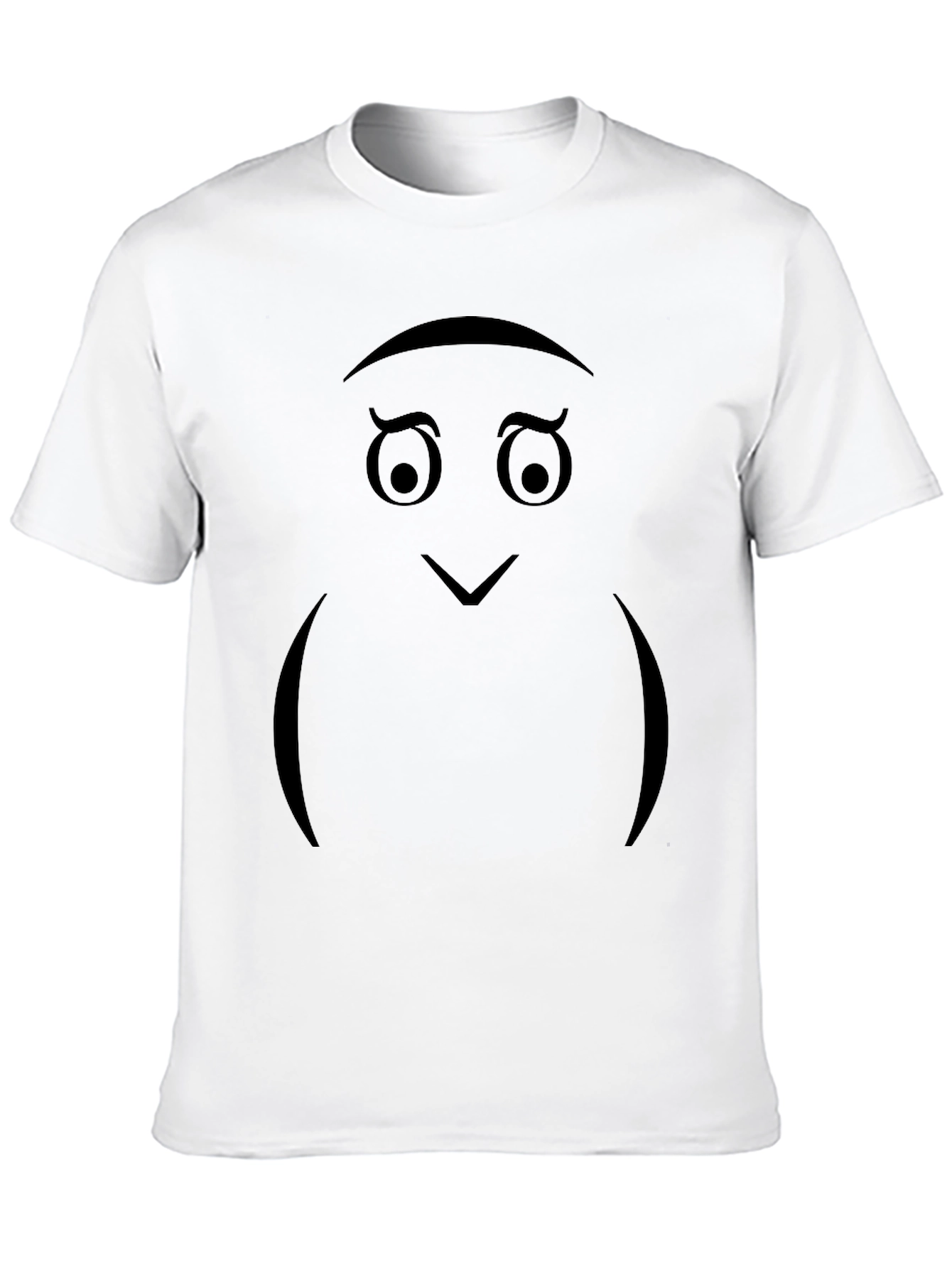 Whimsical Owl Face Black T-Shirt