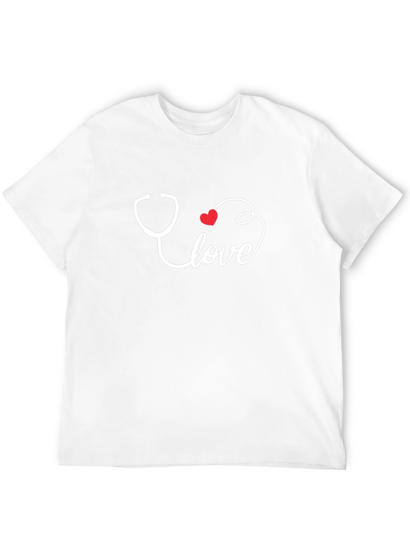 Stethoscope Heart Love Graphic Tee - Black