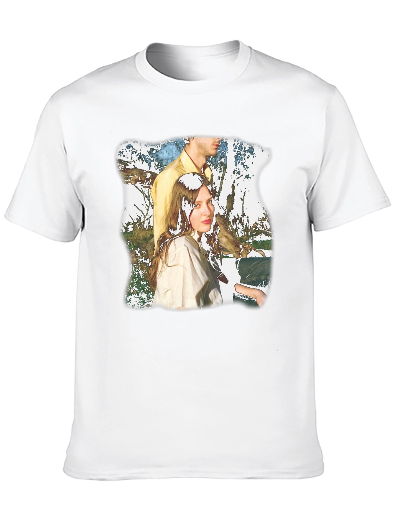 Retro Style Portrait Graphic Black T-Shirt
