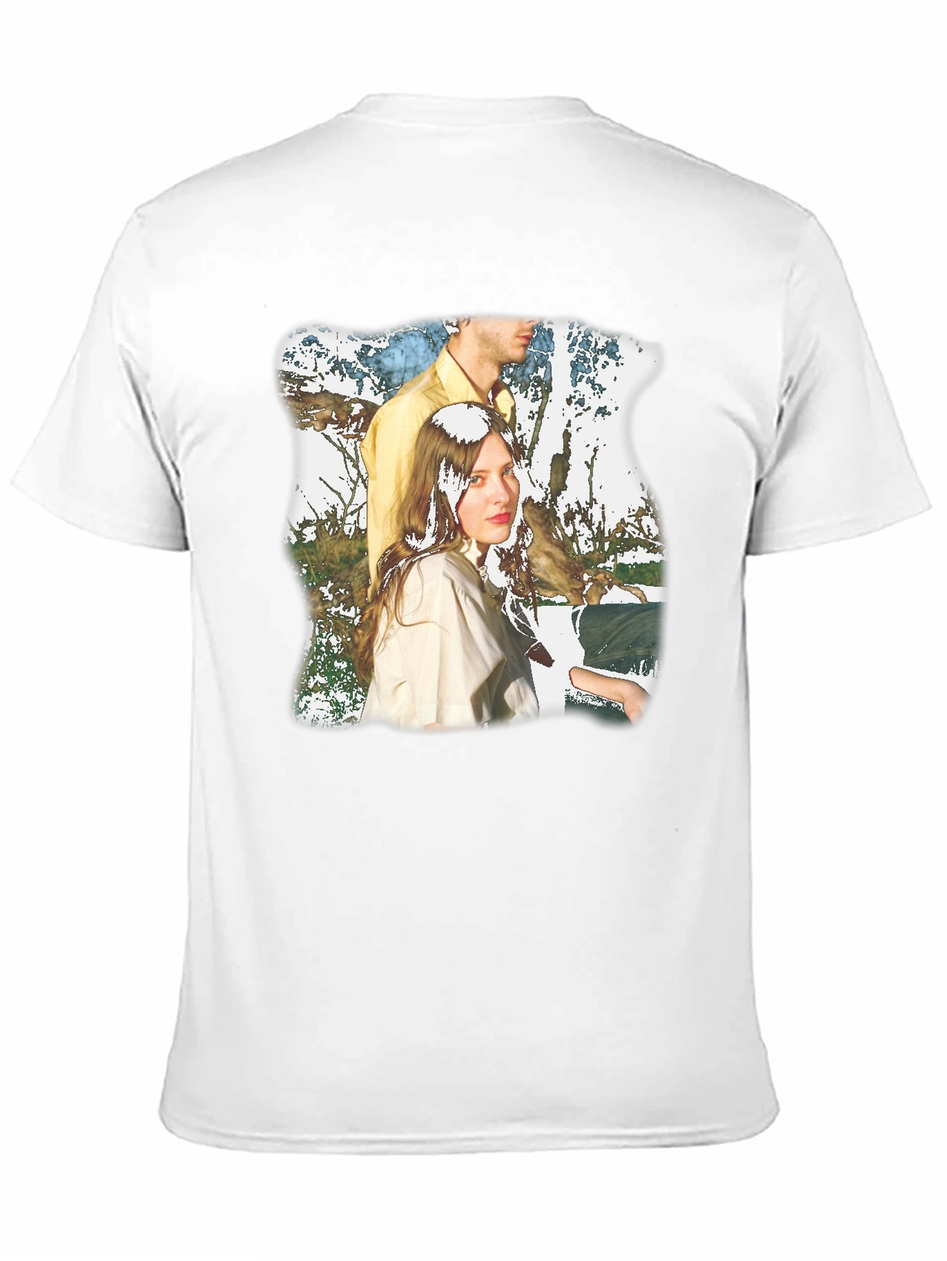 Retro Style Portrait Graphic Black T-Shirt