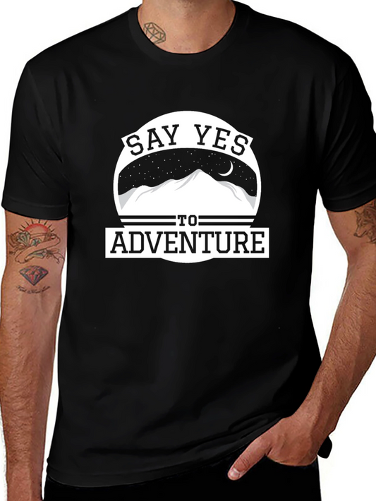 Say Yes To Adventure T-Shirt - Mountain Design