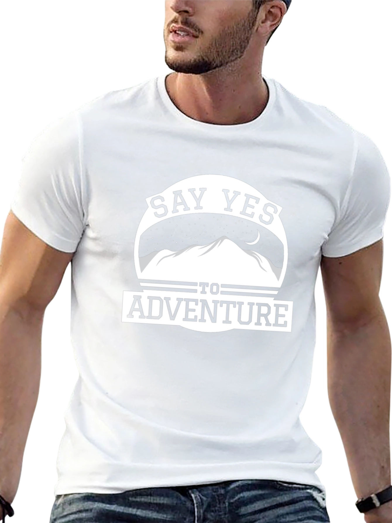 Say Yes To Adventure T-Shirt - Mountain Design