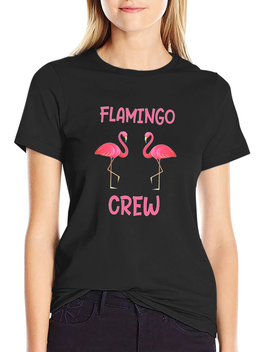 Flamingo Crew Black T-Shirt