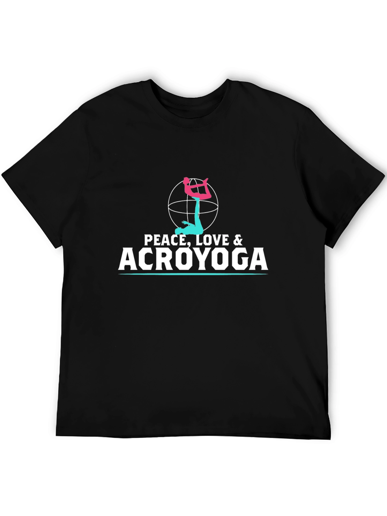Peace Love Acroyoga Black T-Shirt