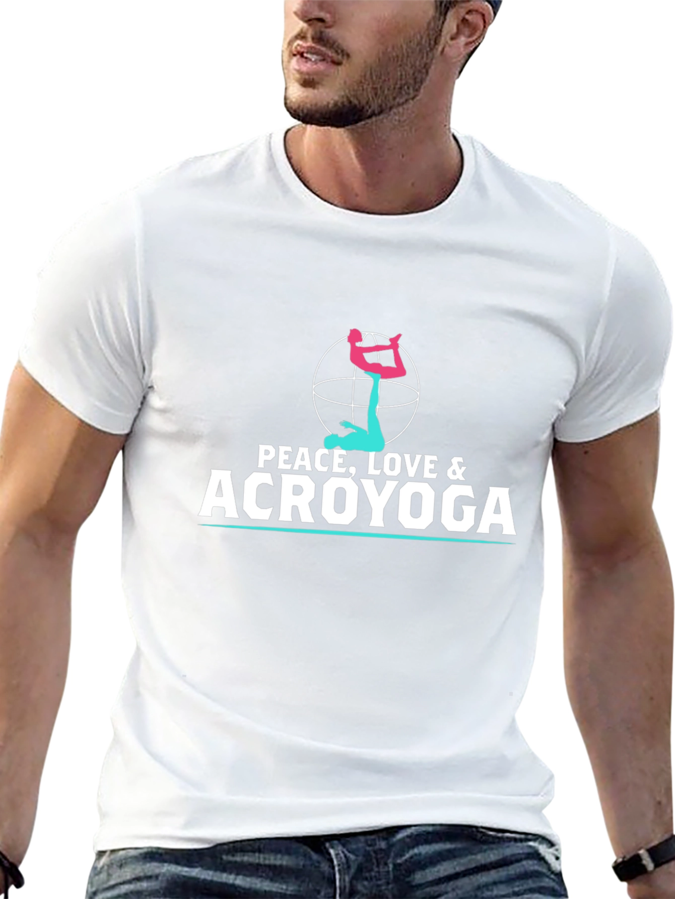 Peace Love Acroyoga Black T-Shirt