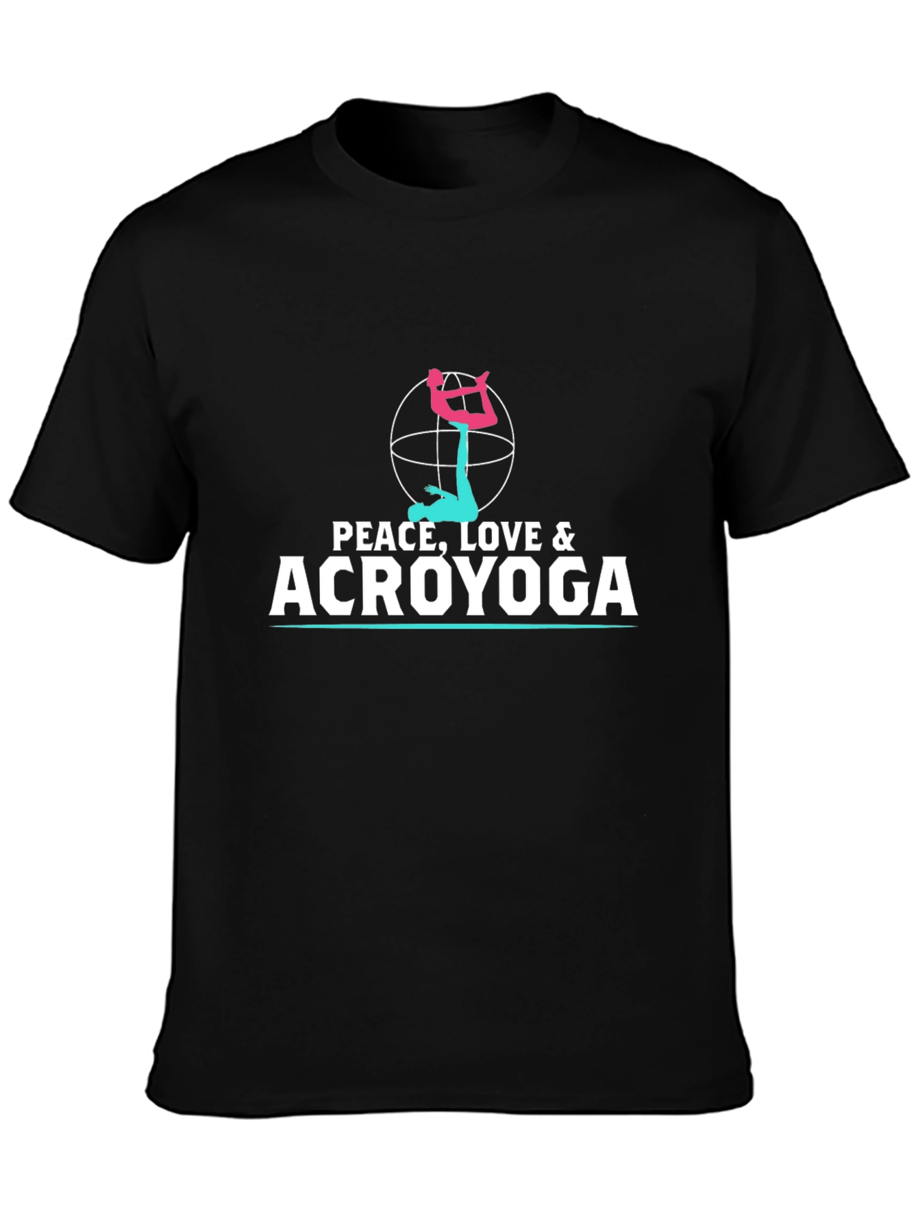 Peace Love Acroyoga Black T-Shirt