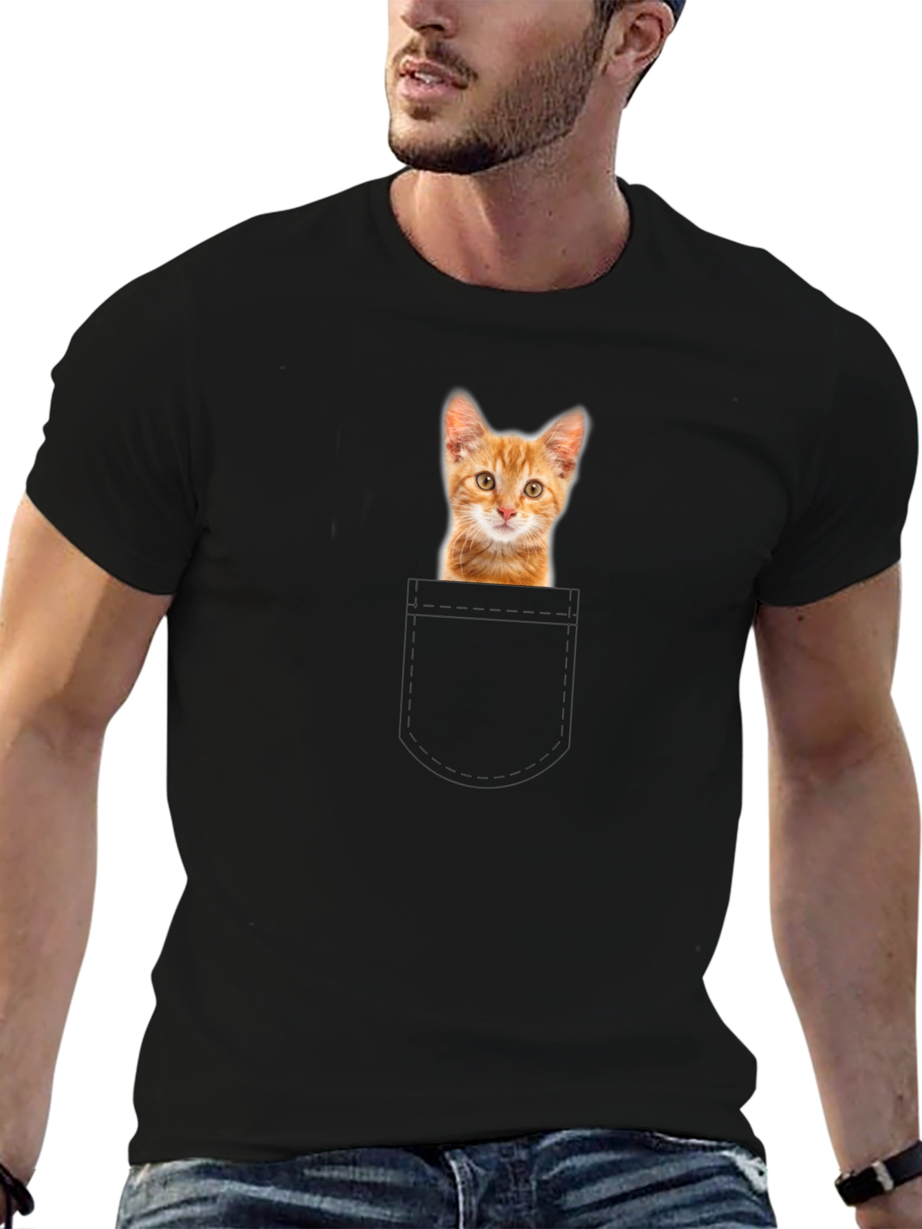 Ginger Kitten Pocket T-Shirt
