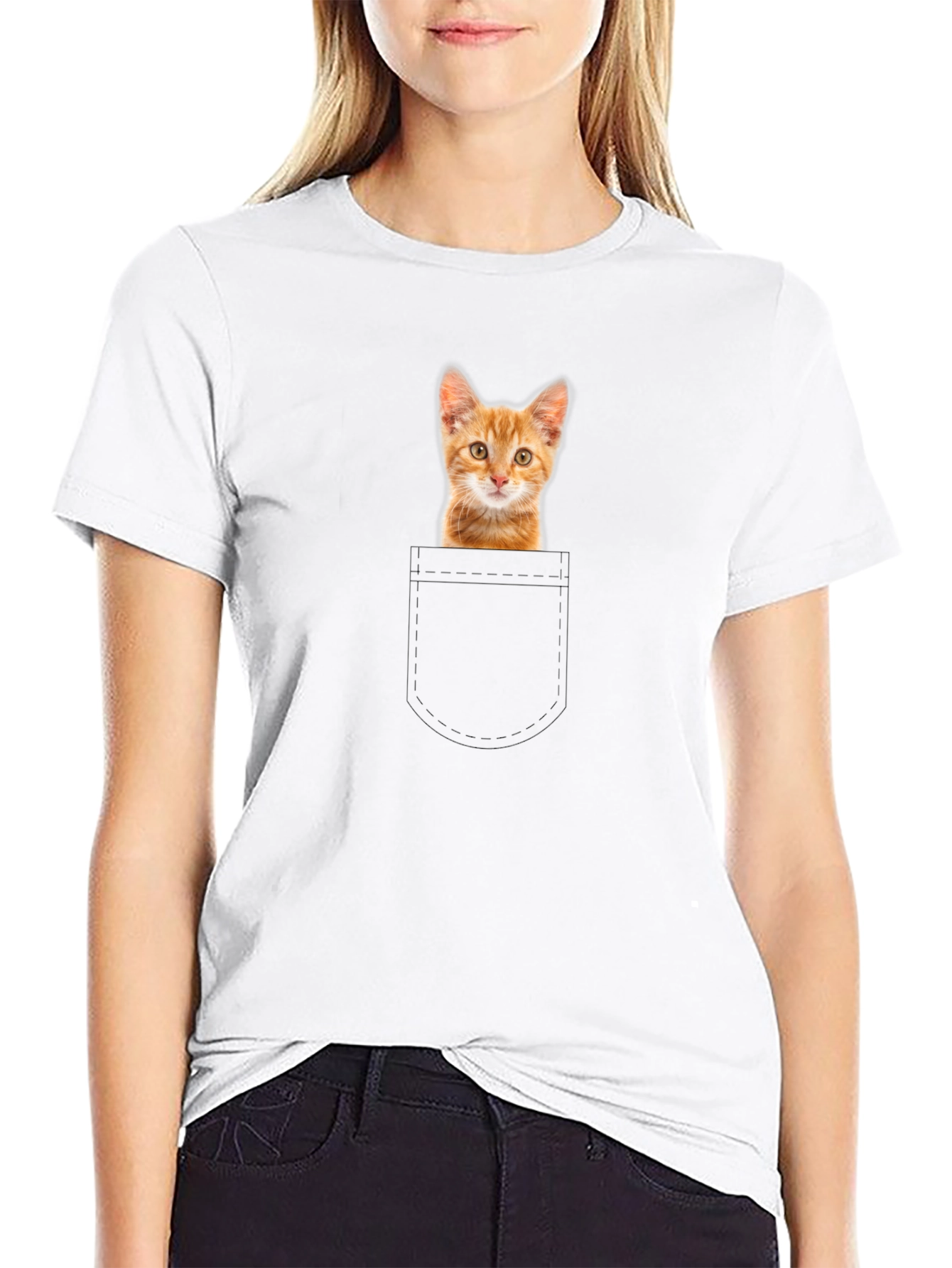 Ginger Kitten Pocket T-Shirt
