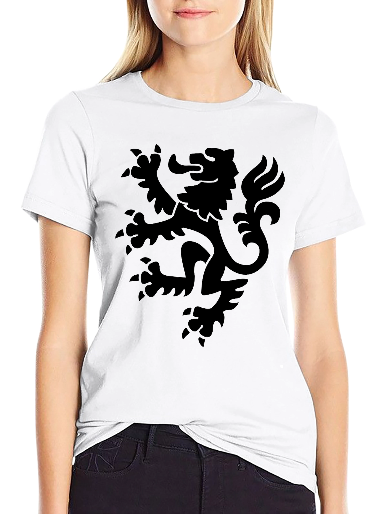 Black Lion Crest Graphic Tee
