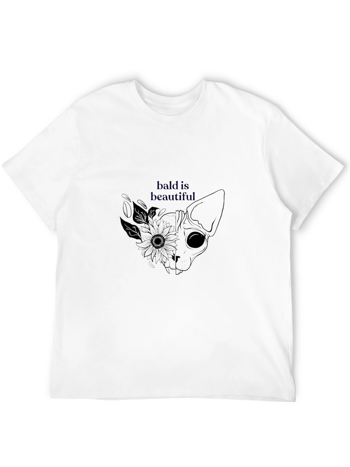 Bald is Beautiful Cat Graphic Tee - Unisex