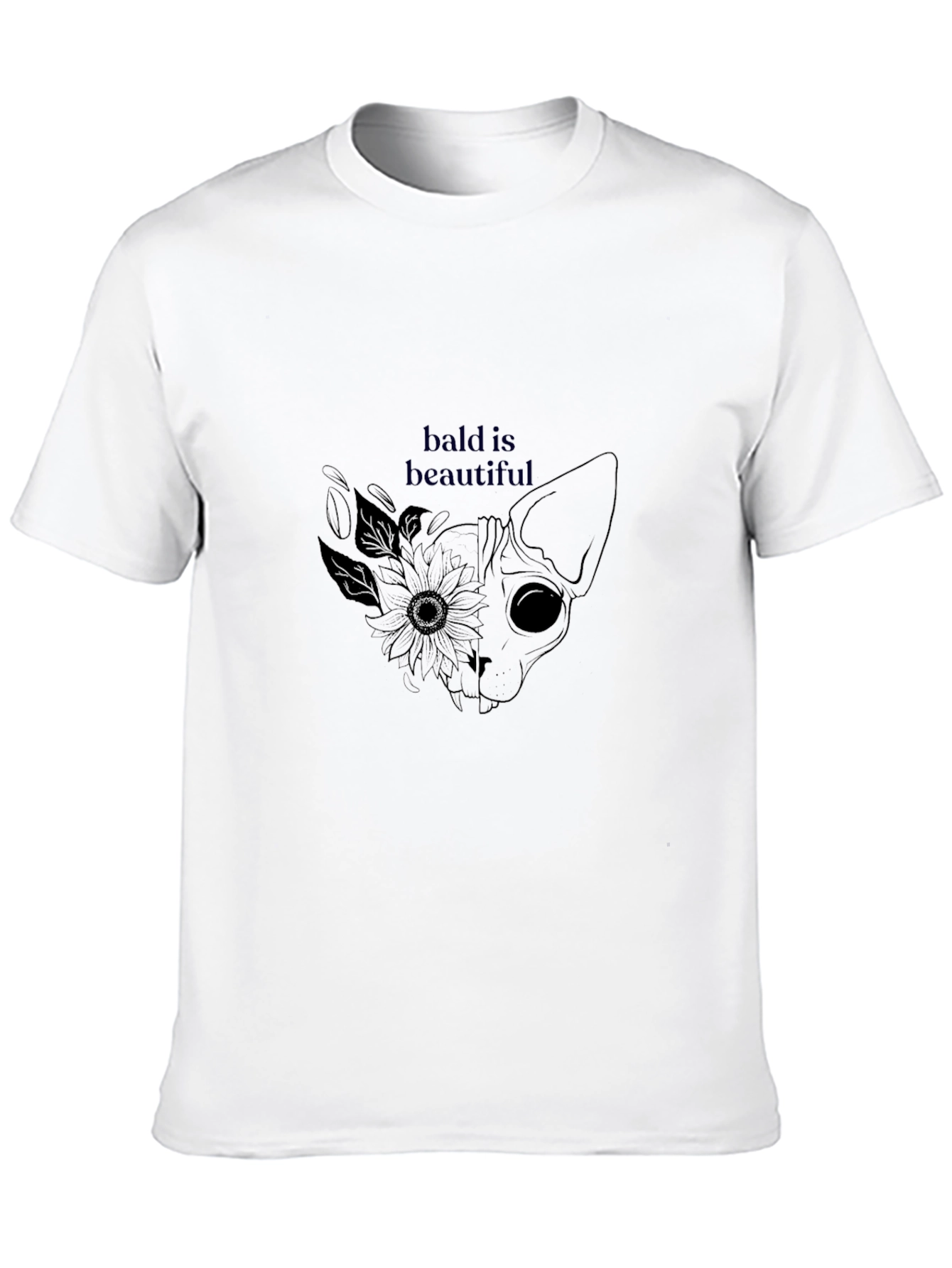 Bald is Beautiful Cat Graphic Tee - Unisex
