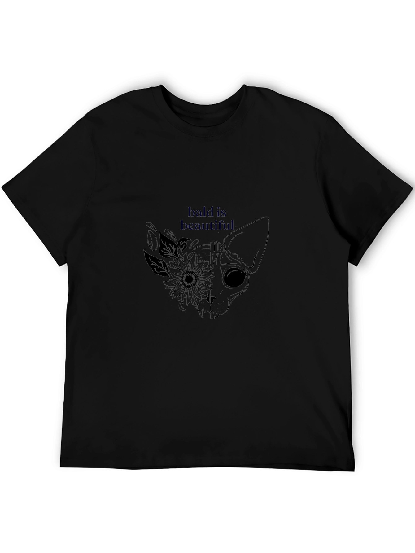 Bald is Beautiful Cat Graphic Tee - Unisex