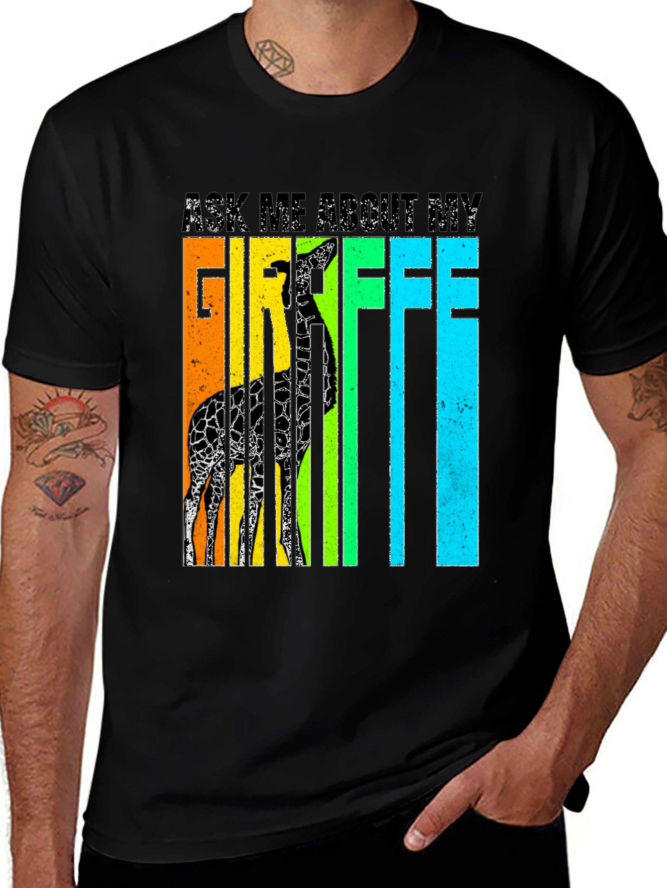 Ask Me About My Giraffe T-Shirt - Novelty Tee