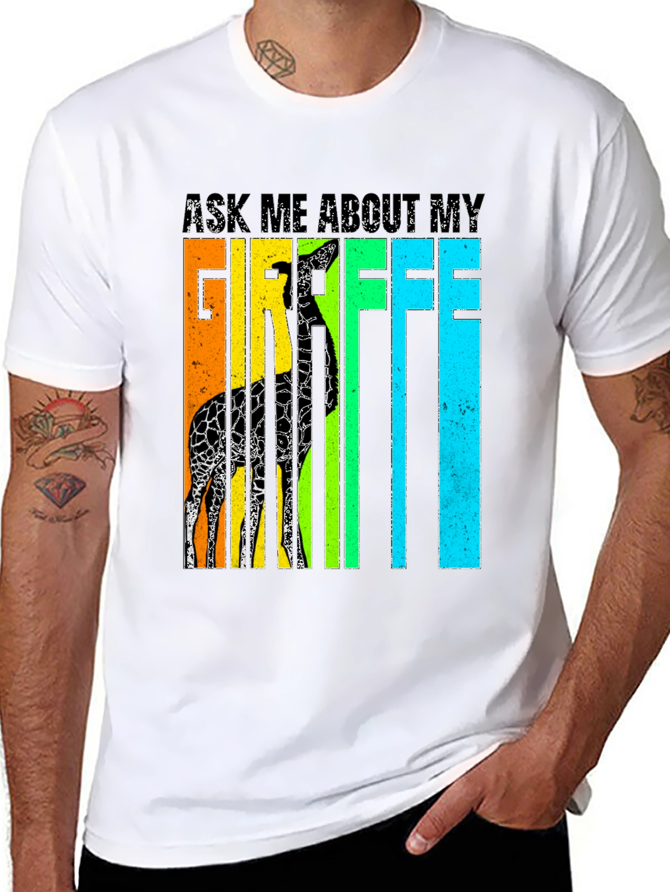 Ask Me About My Giraffe T-Shirt - Novelty Tee