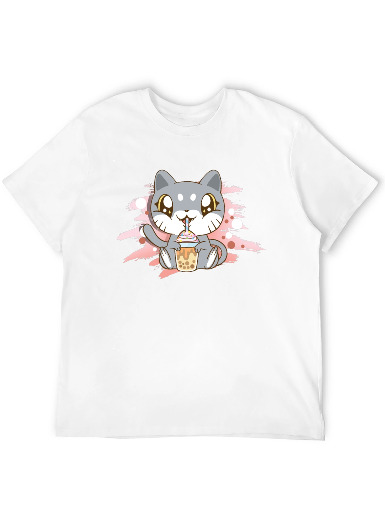 Cute Cat Boba Tea T-Shirt - Kawaii Style