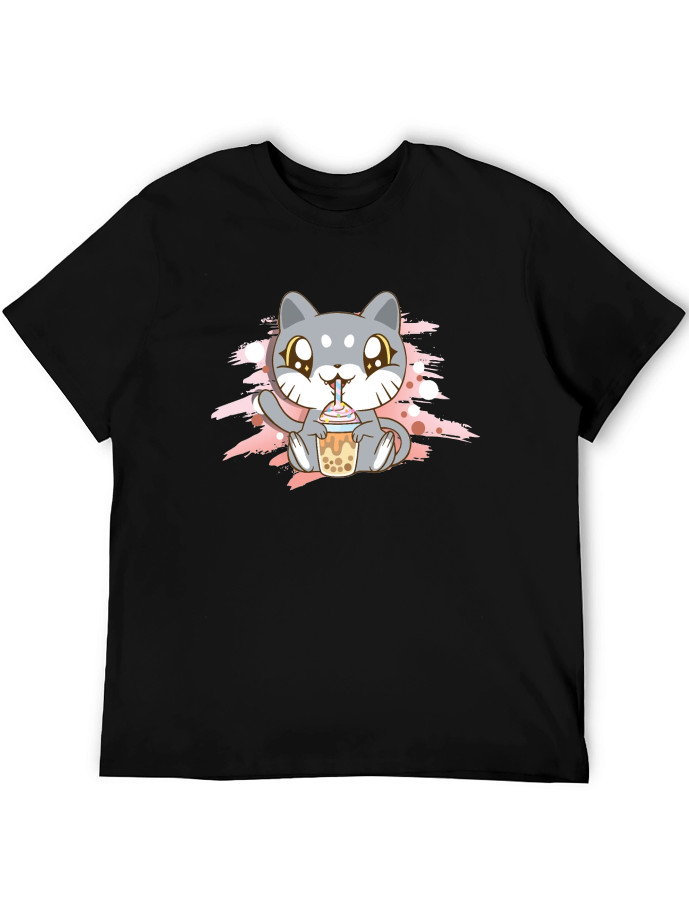 Cute Cat Boba Tea T-Shirt - Kawaii Style