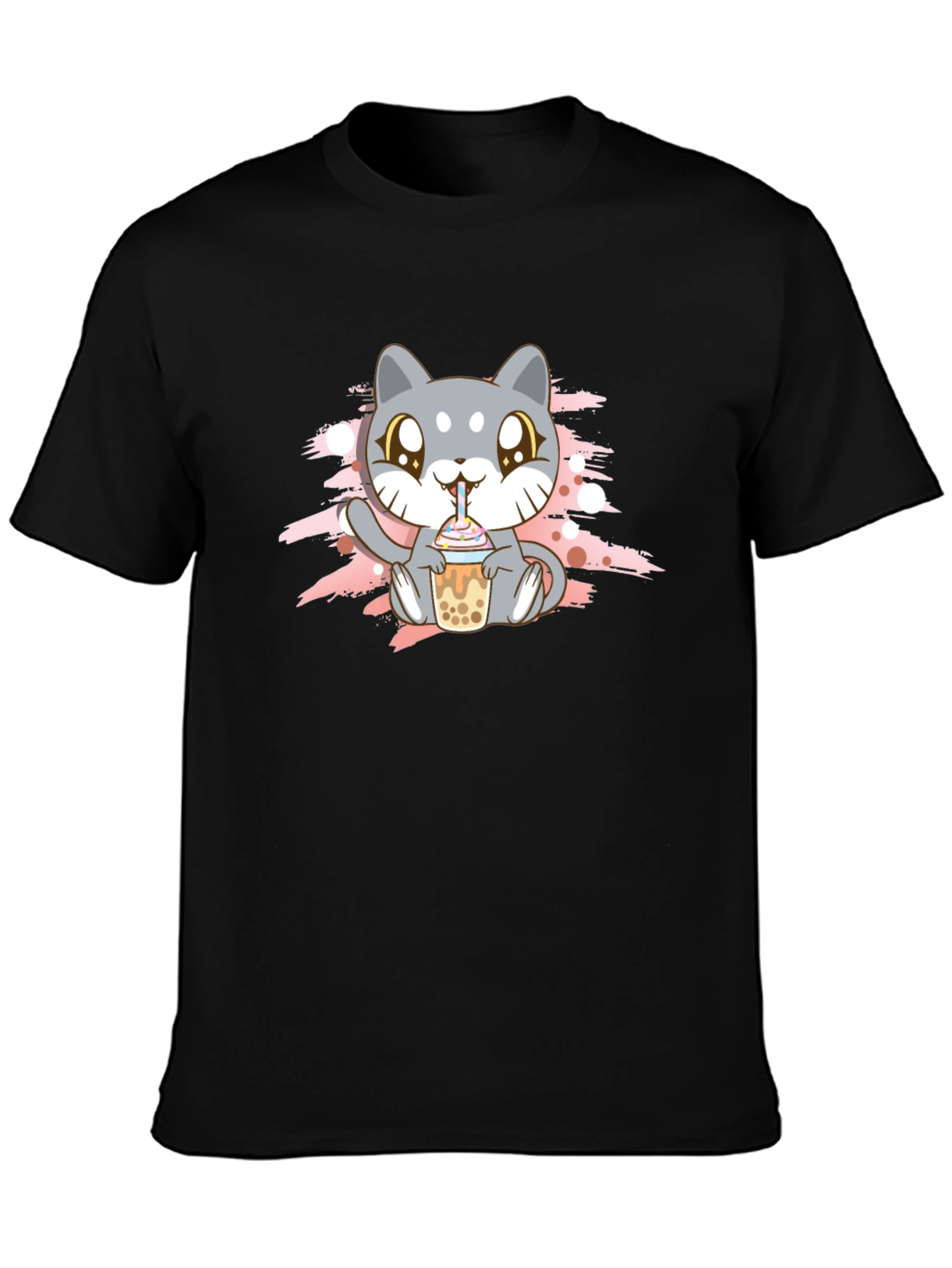Cute Cat Boba Tea T-Shirt - Kawaii Style
