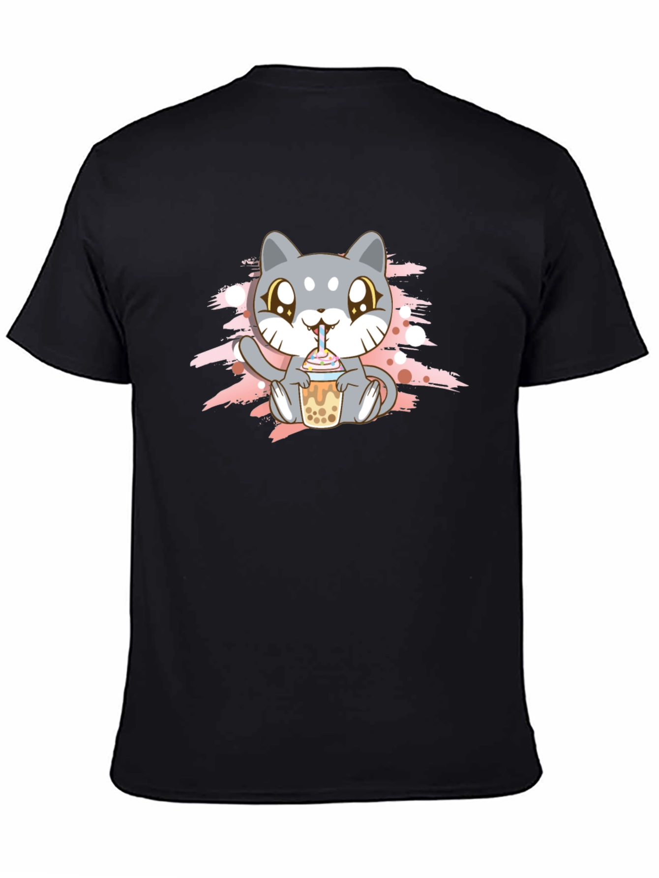 Cute Cat Boba Tea T-Shirt - Kawaii Style