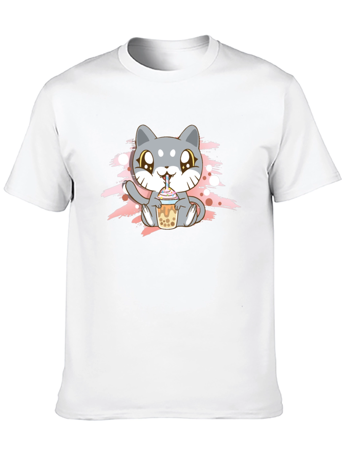 Cute Cat Boba Tea T-Shirt - Kawaii Style
