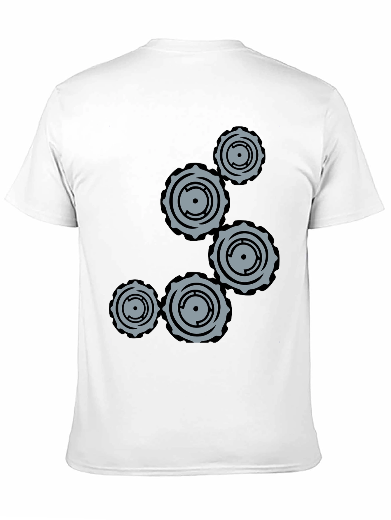 Gear Graphic Black T-Shirt - Unique Design