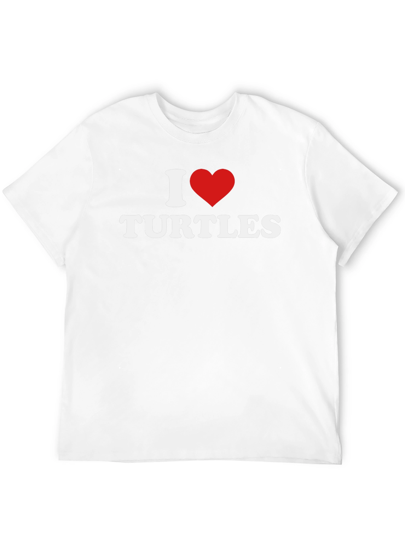 I Love Turtles Graphic Tee - Casual Black T-Shirt