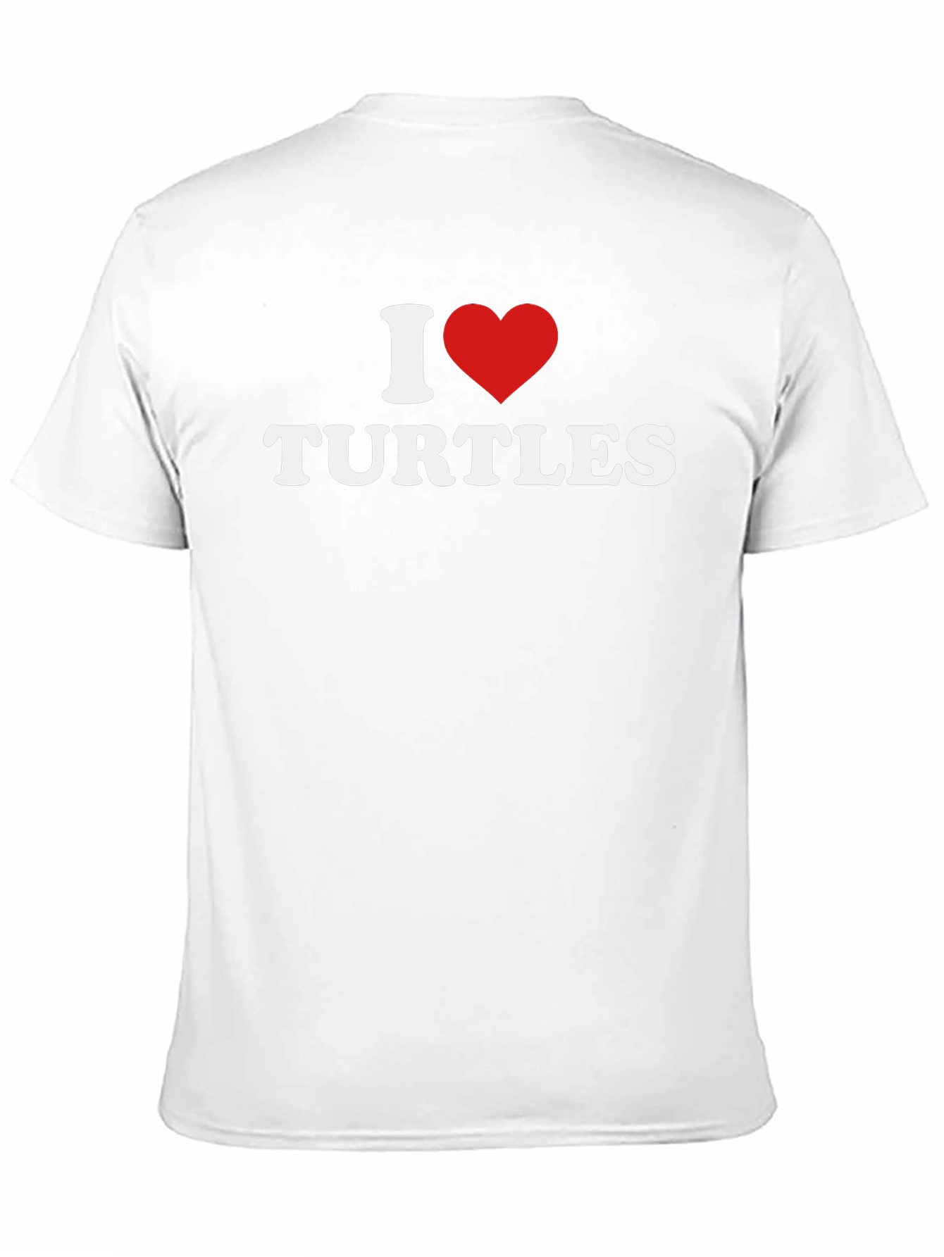 I Love Turtles Graphic Tee - Casual Black T-Shirt