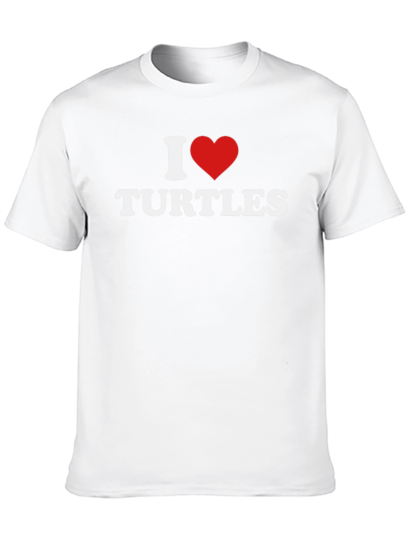 I Love Turtles Graphic Tee - Casual Black T-Shirt