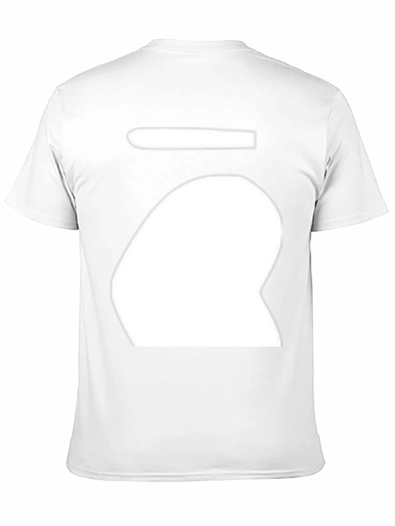 Abstract White Shape Black T-Shirt
