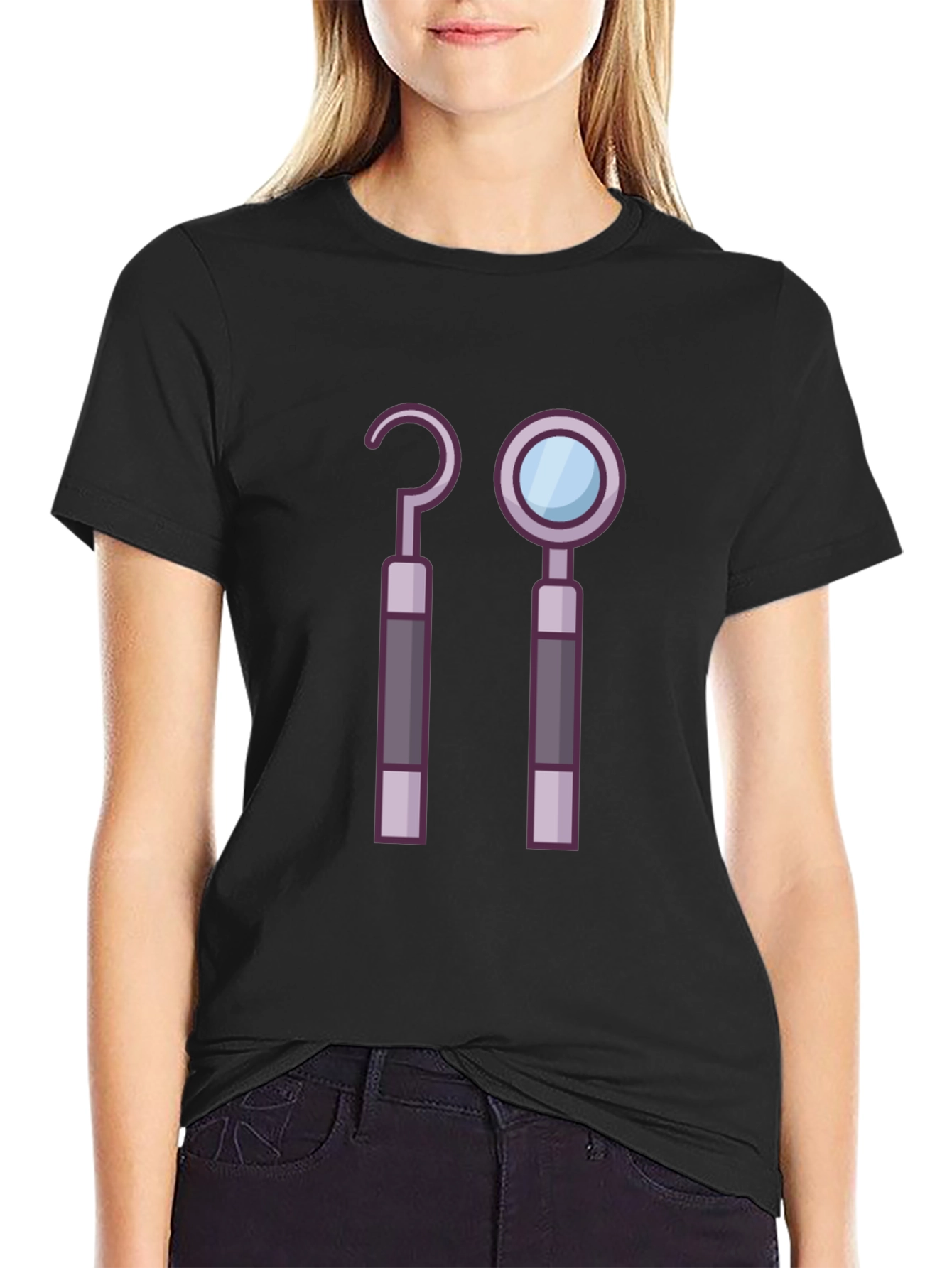 Dentist Tools Graphic Tee - Novelty Dental Shirt