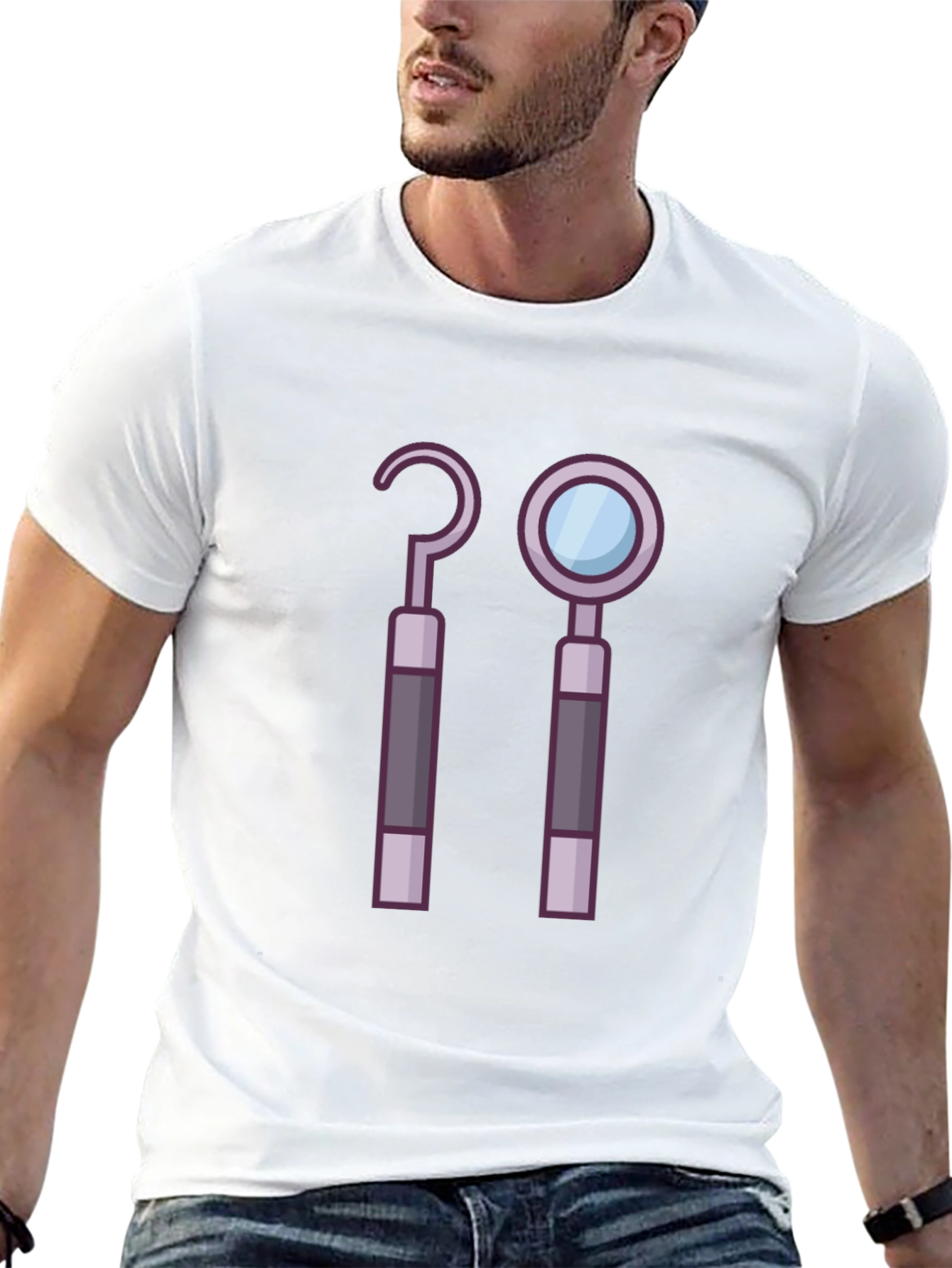 Dentist Tools Graphic Tee - Novelty Dental Shirt
