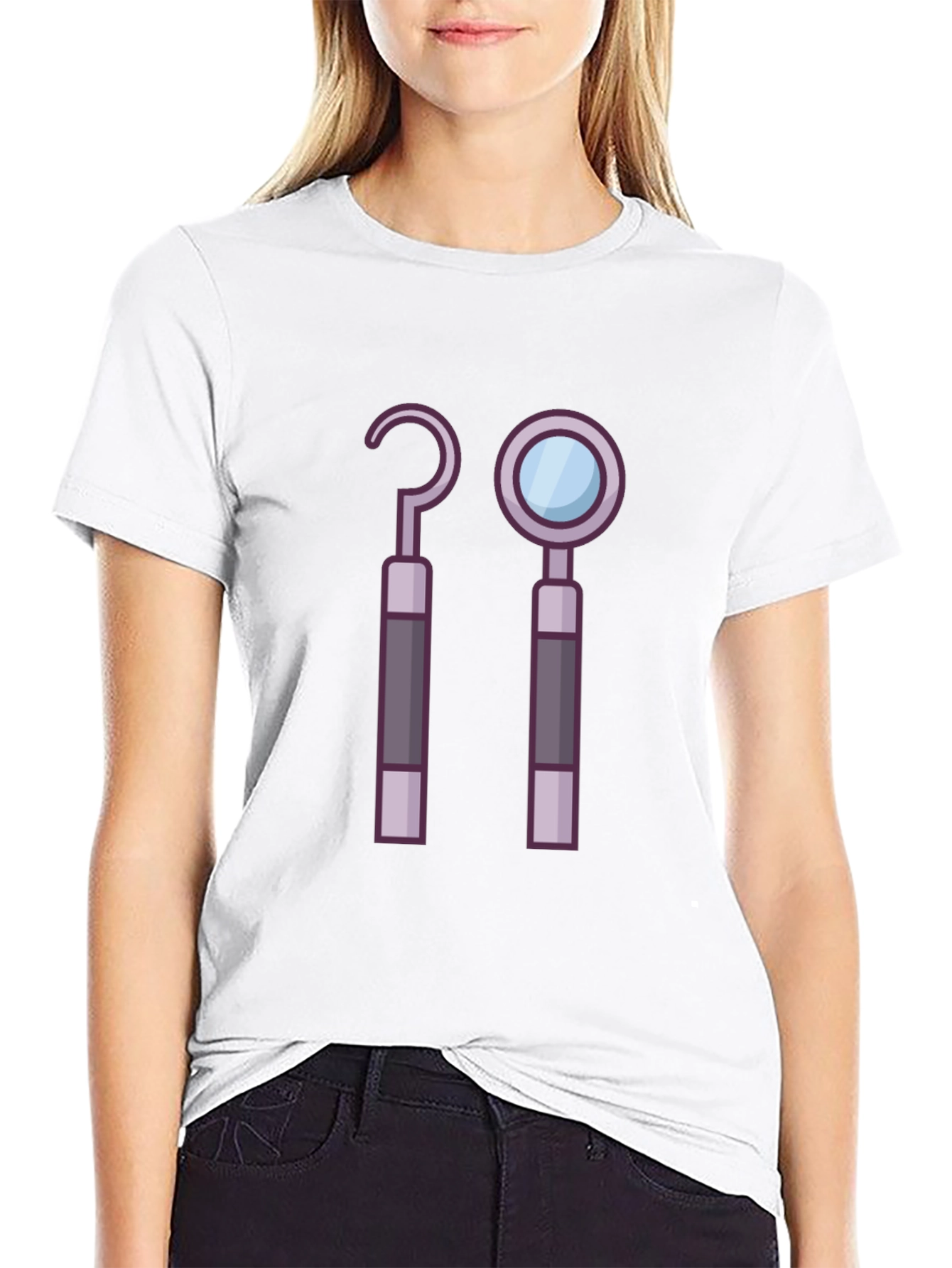 Dentist Tools Graphic Tee - Novelty Dental Shirt