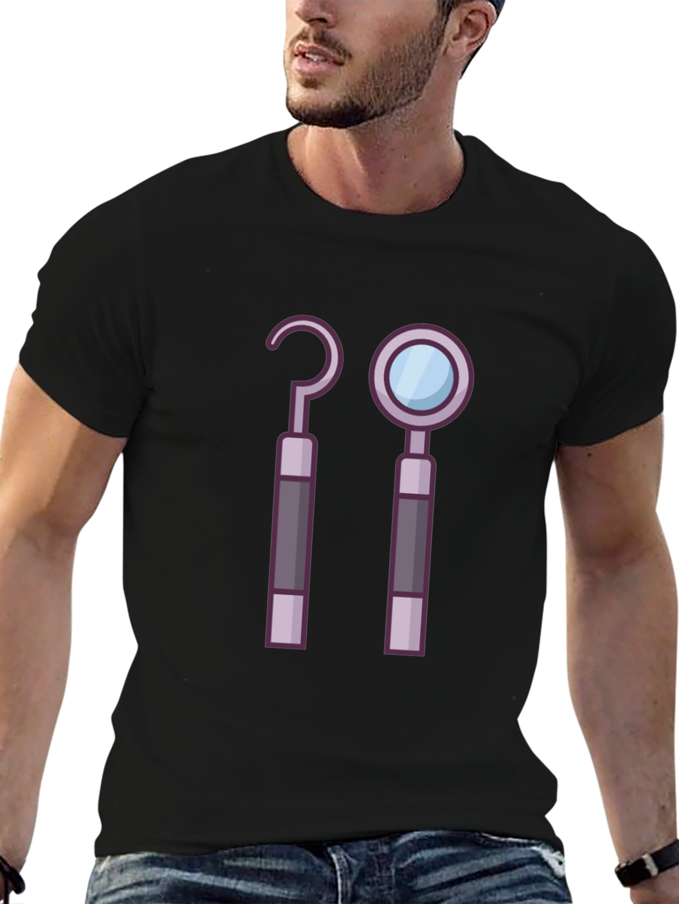 Dentist Tools Graphic Tee - Novelty Dental Shirt