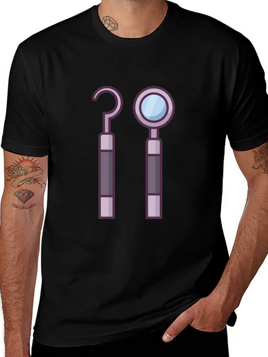 Dentist Tools Graphic Tee - Novelty Dental Shirt