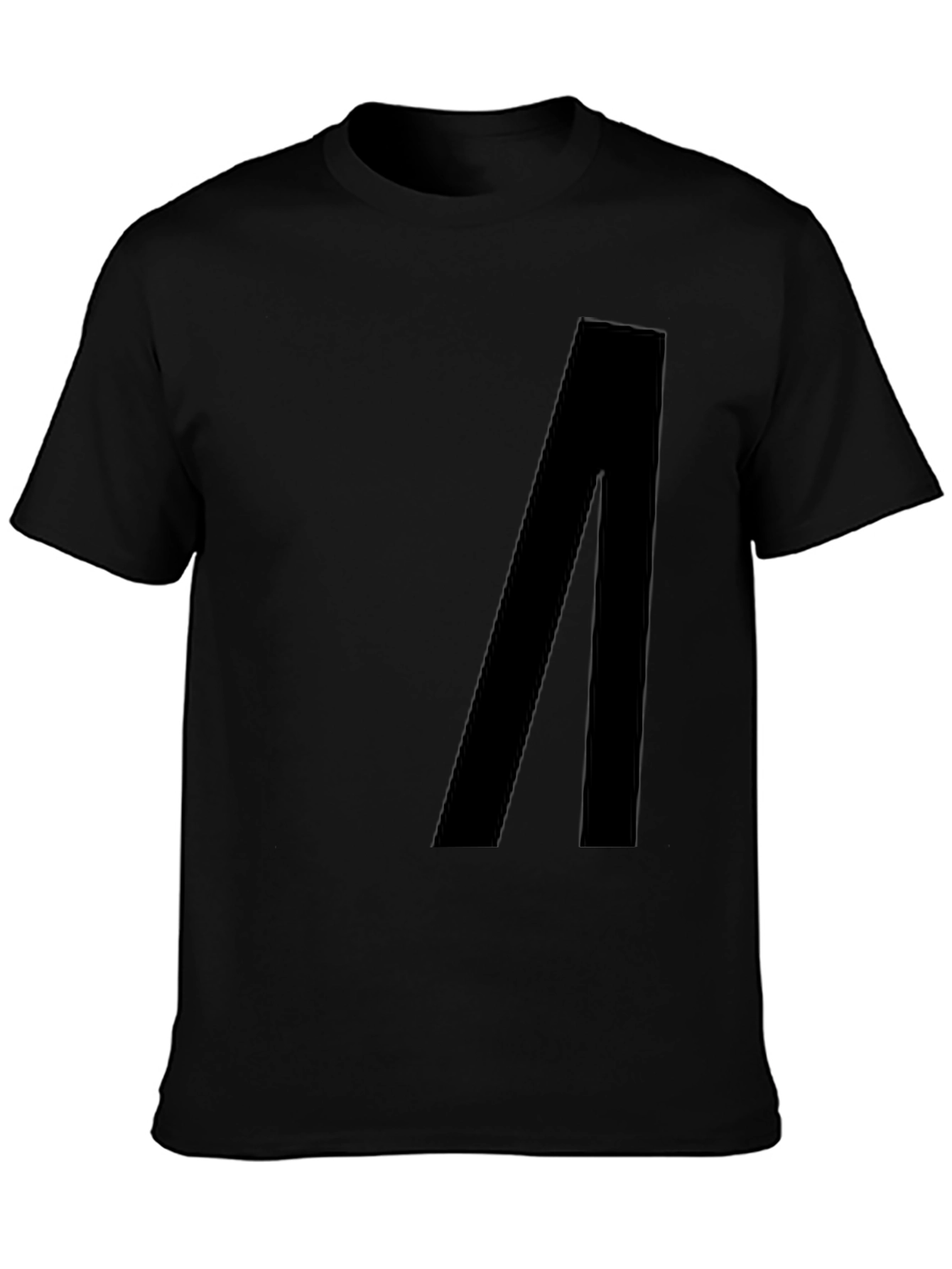 Minimalist Black T-Shirt with Bold Graphic Design