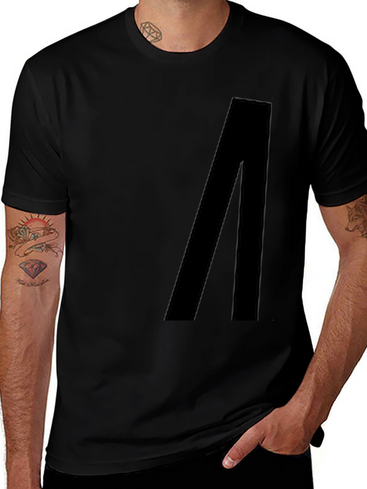 Minimalist Black T-Shirt with Bold Graphic Design