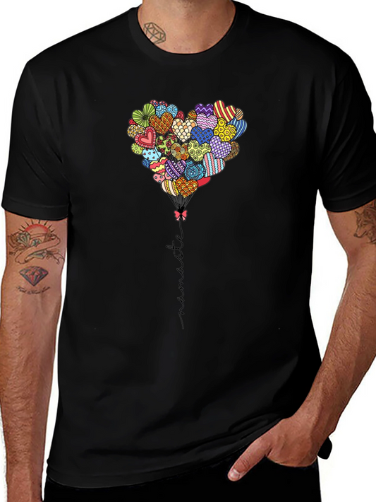 Heart Balloon Namaste Graphic Tee