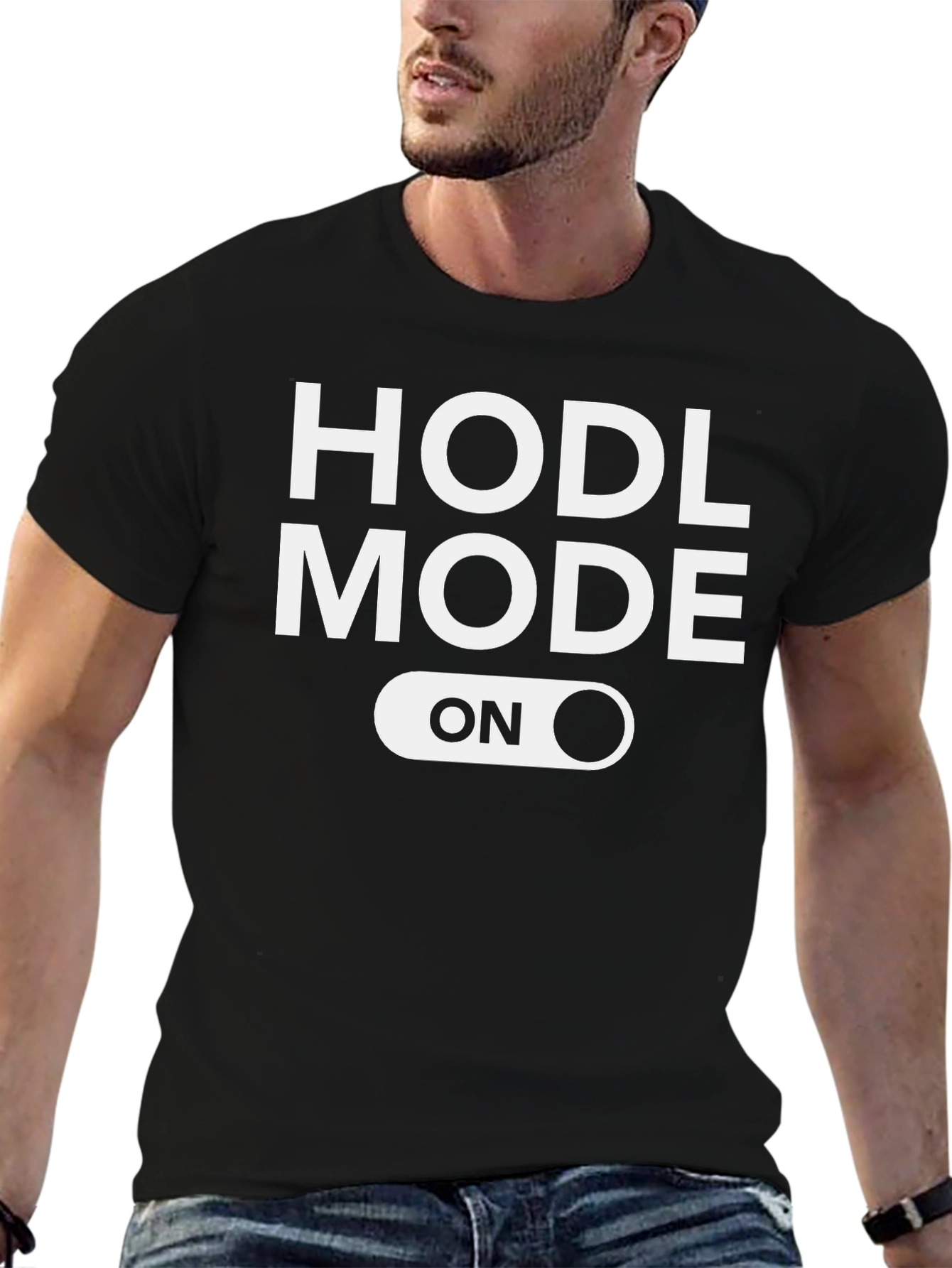 HODL Mode ON Black T-Shirt Crypto Currency Apparel