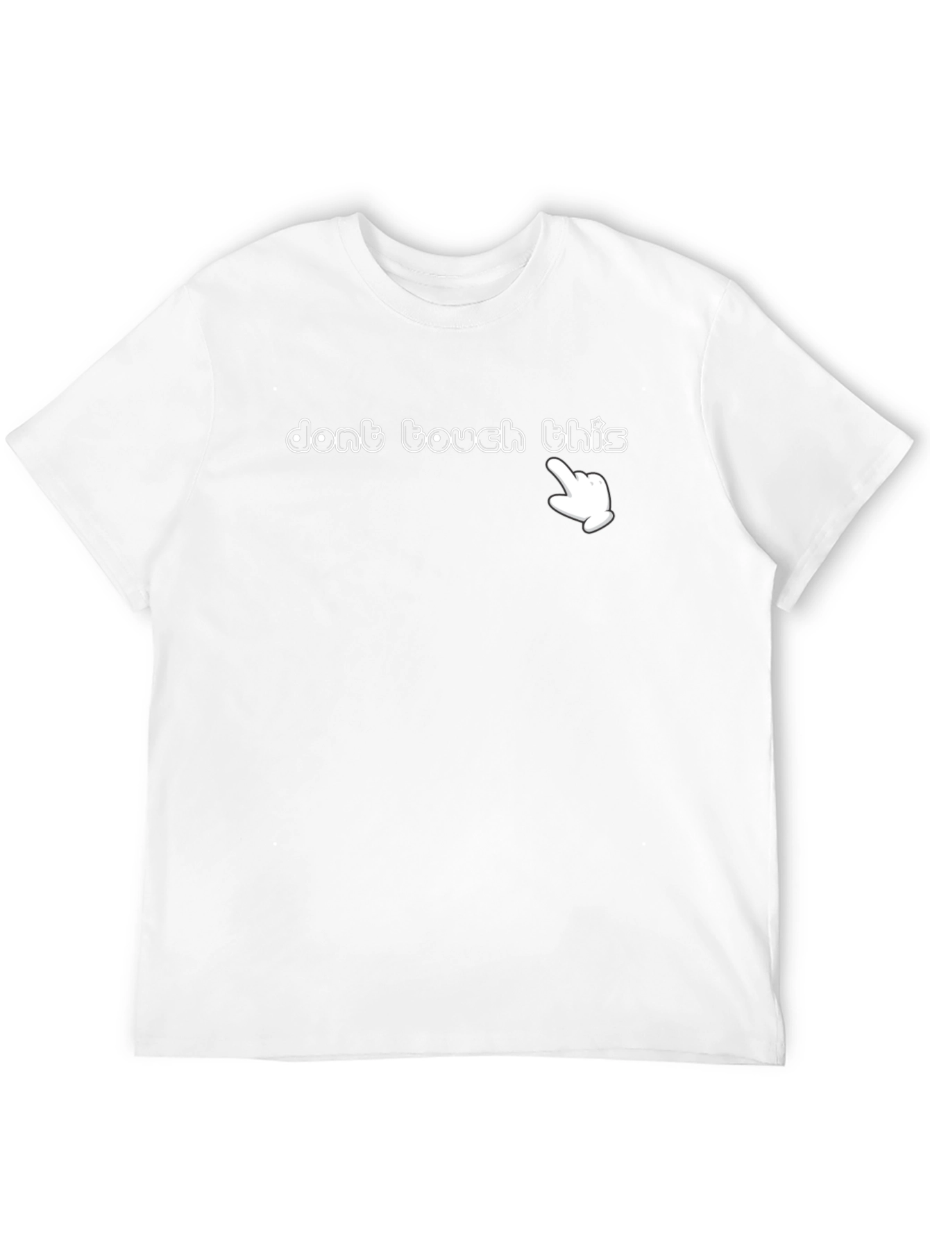 Dont Touch This Black T-Shirt with Pointing Hand