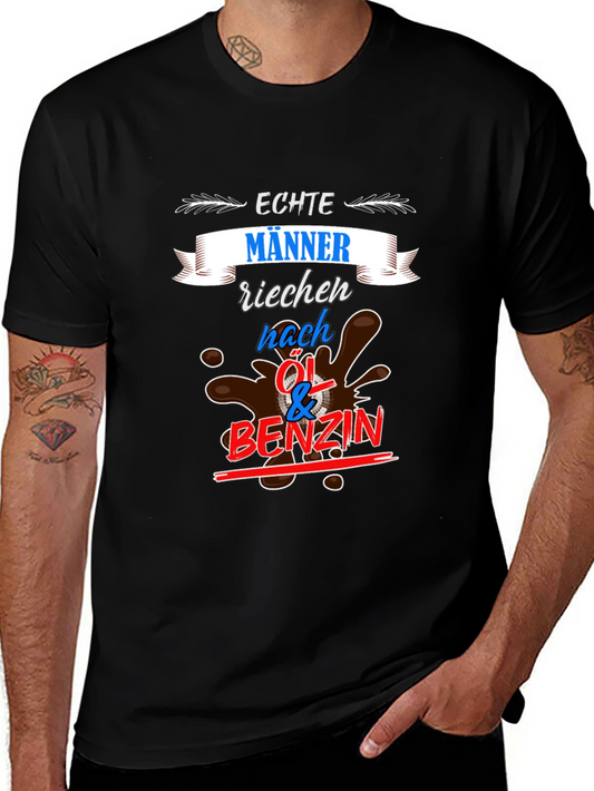 Echte Manner Oil & Benzin Graphic T-Shirt