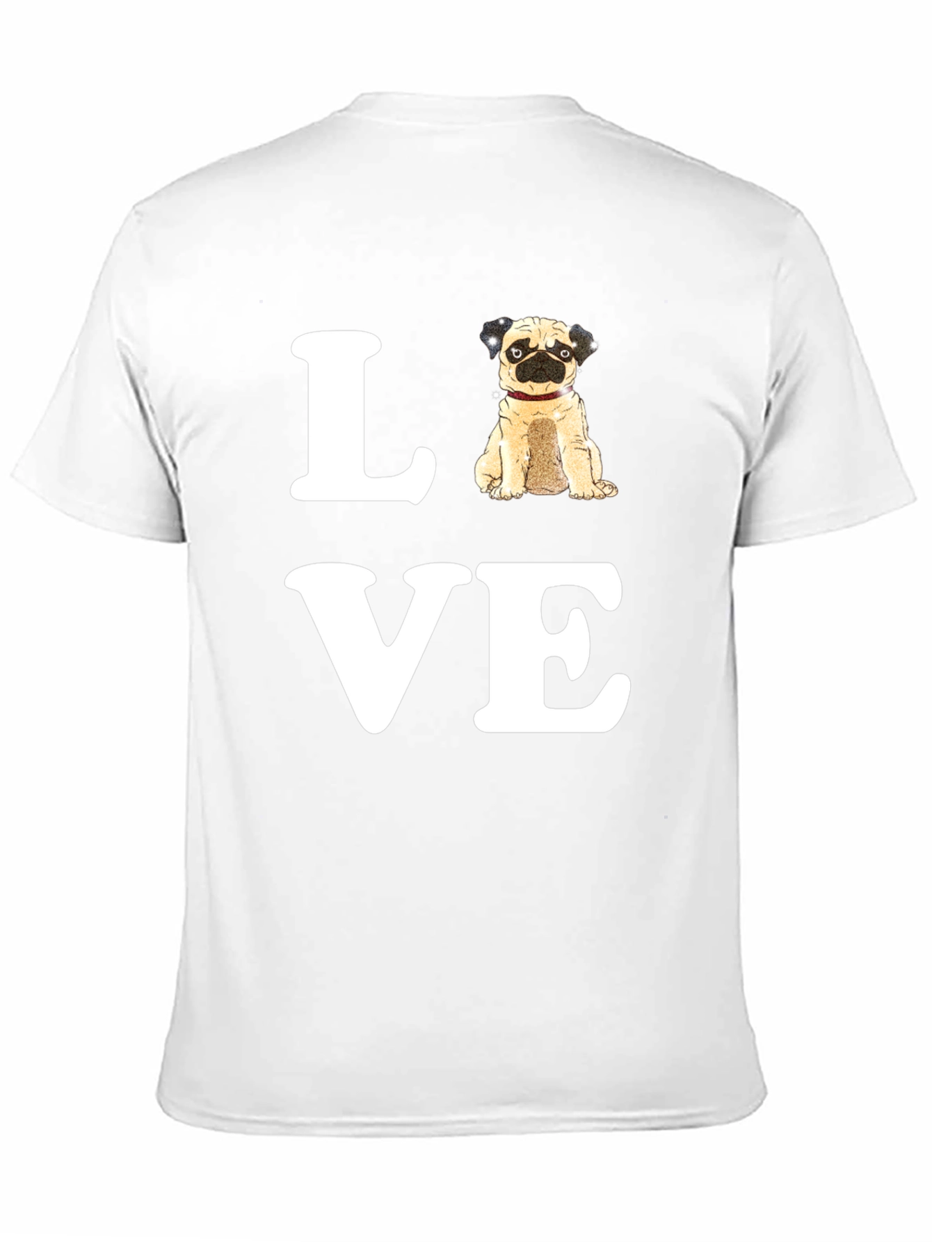 Pug Love Graphic T-Shirt - Black