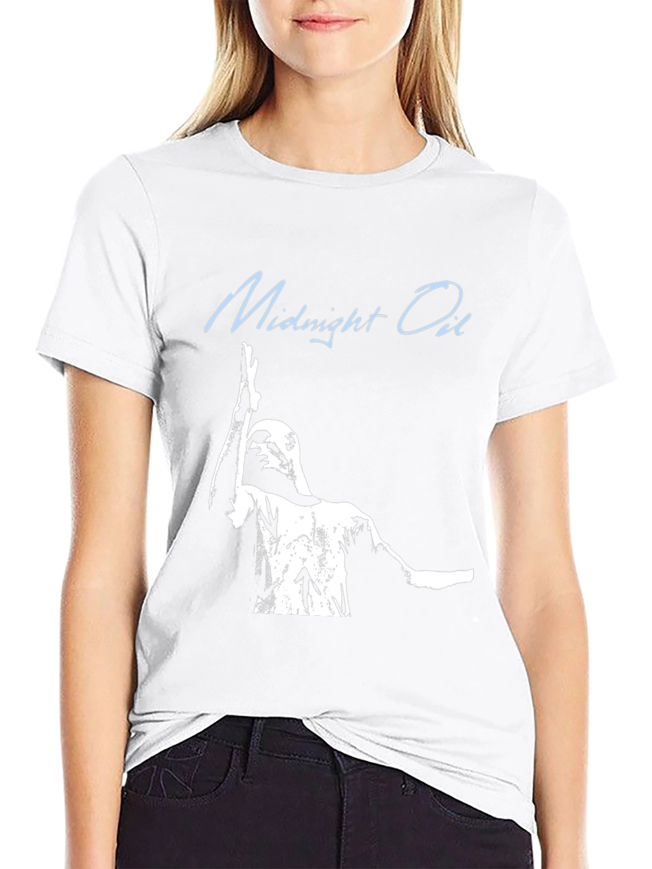 Midnight Oil Band Tee - Black Cotton Graphic T-Shirt
